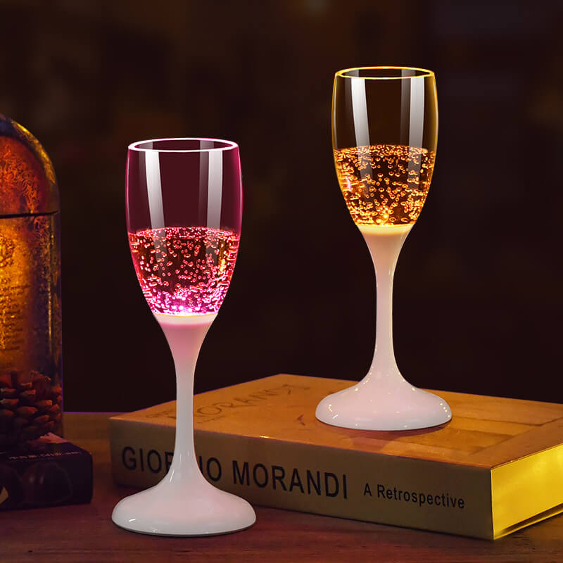 Reusable LED Plastic Champagne Glasses, Led Wine Glasses Manufacturer