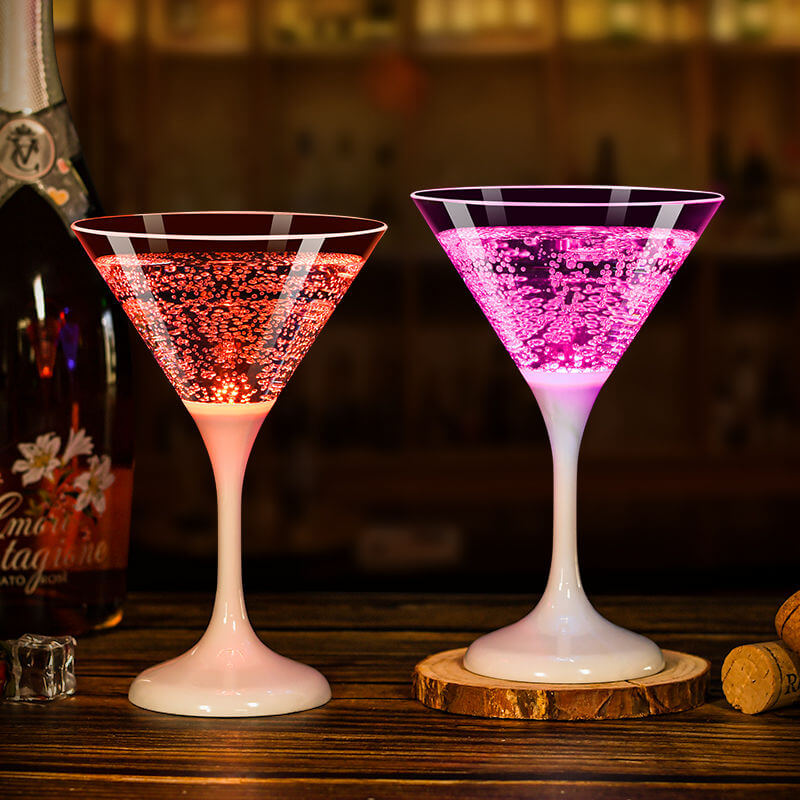 OEM Dishwasher Safe Novelty LED Light Up Cocktail Glasses