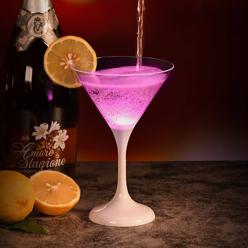 OEM Dishwasher Safe Novelty LED Light Up Cocktail Glasses