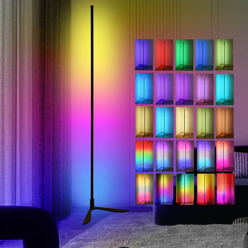 OEM Modern Minimalist Remote Control RGB LED Corner Floor Lamp