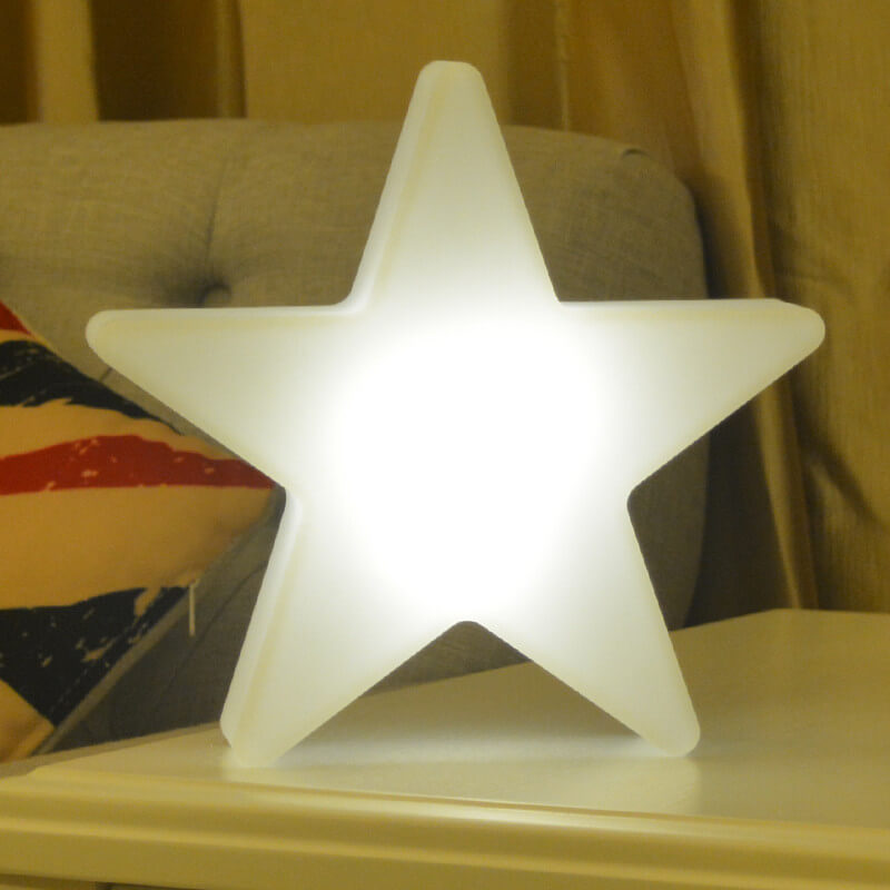 Custom Cordless RGB LED Christmas Decoration Star Table Lamp Light