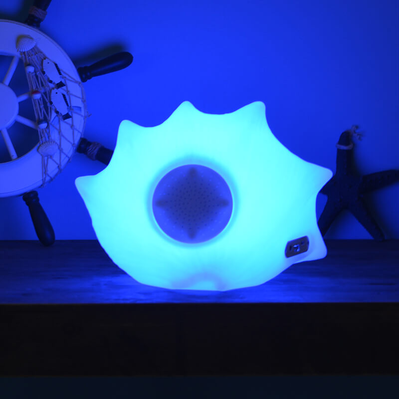 Custom Conch Shaped Waterproof LED Bluetooth Speaker Light