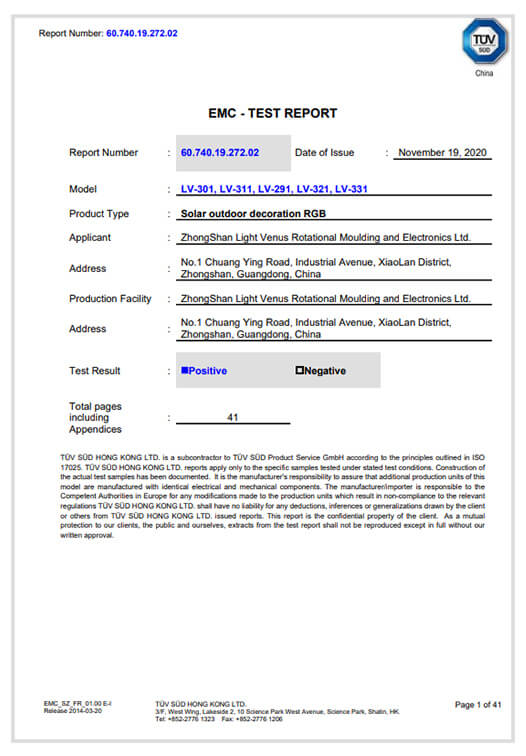 EMC Certificate