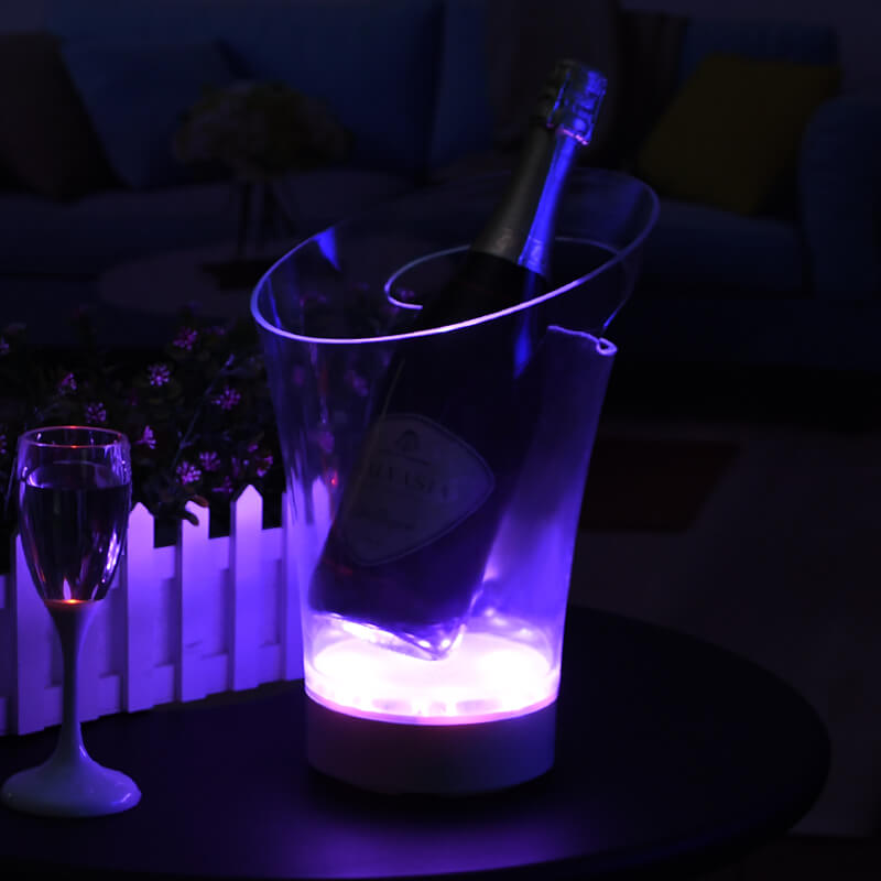 Custom Waterproof Illuminated LED Light Bluetooth Ice Bucket