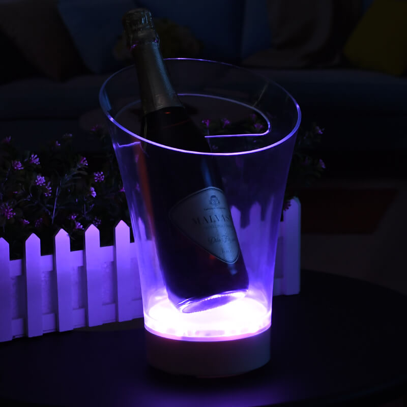 Custom Waterproof Illuminated LED Light Bluetooth Ice Bucket