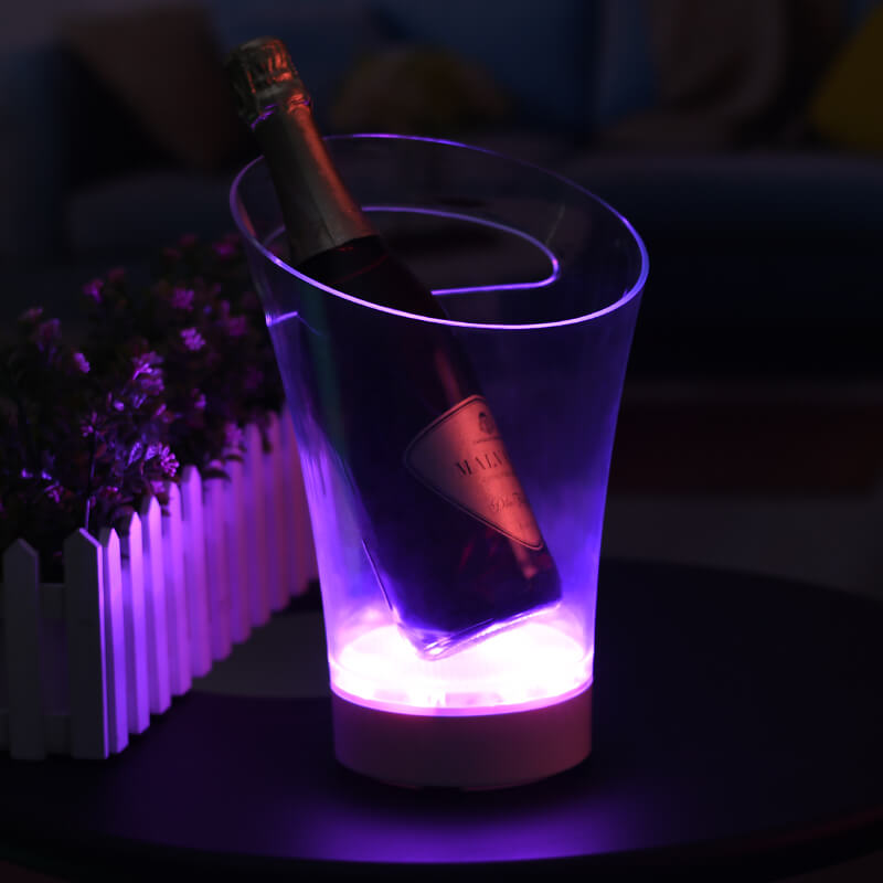 Custom Waterproof Illuminated LED Light Bluetooth Ice Bucket