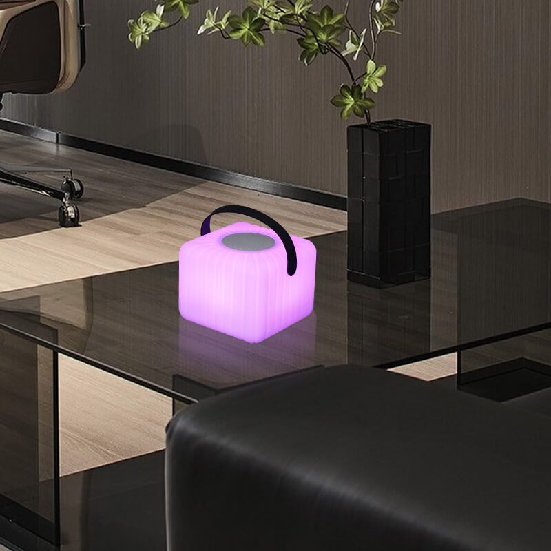 Custom Portable Cube LED Bluetooth Speaker Lantern Lamp