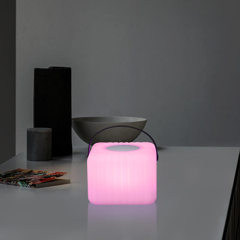 Custom Portable Cube LED Bluetooth Speaker Lantern Lamp