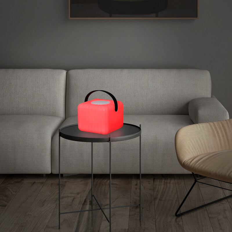 Custom Portable Cube LED Bluetooth Speaker Lantern Lamp