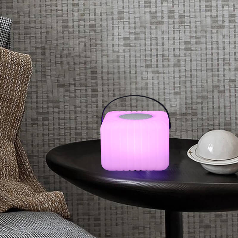 Custom Portable Cube LED Bluetooth Speaker Lantern Lamp