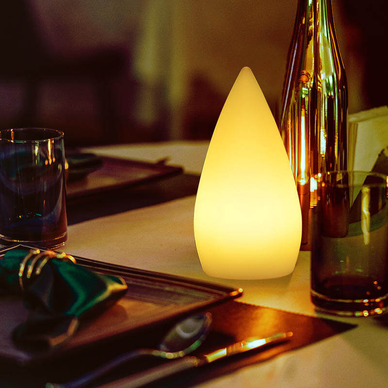Decorative Waterdrop Shape Cordless LED Table Lamp
