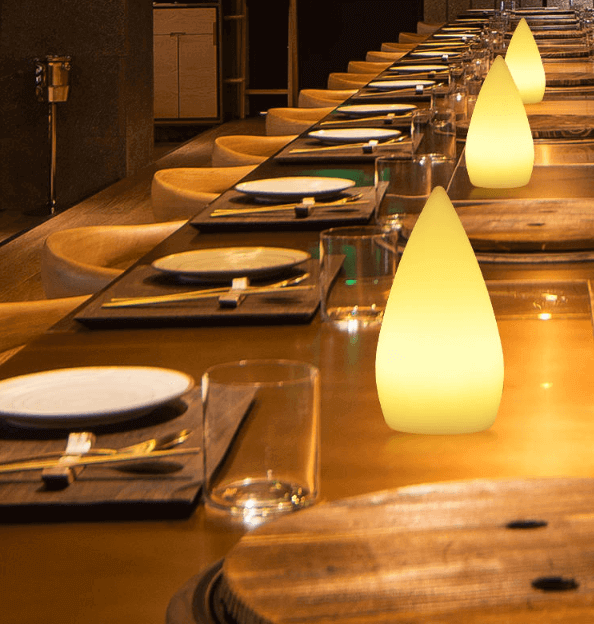 Custom Decorative Cone Shape Restaurant LED Table Lamp