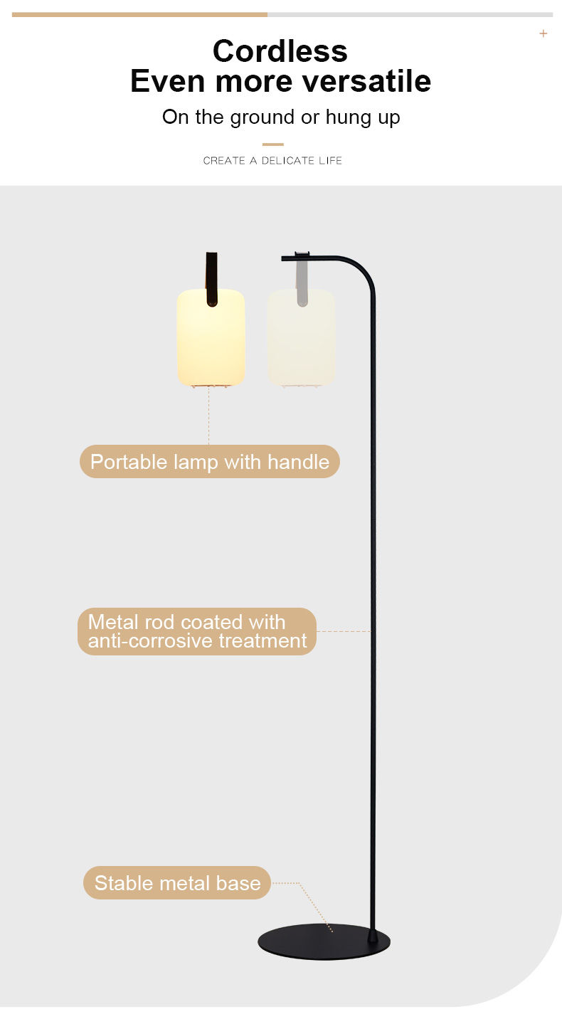Custom Portable Tall Arched Standing Hanging LED Floor Lamp Custom Portable Tall Arched Standing Hanging LED Floor Lamp