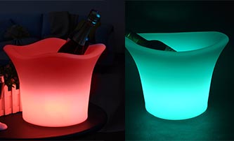 Custom Personalized Logo Printed Illuminated LED Ice Bucket from Light Venus