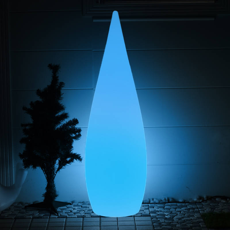 Custom Tall Water Drop Plastic Floor Lamp with RGB LED E27 Bulb