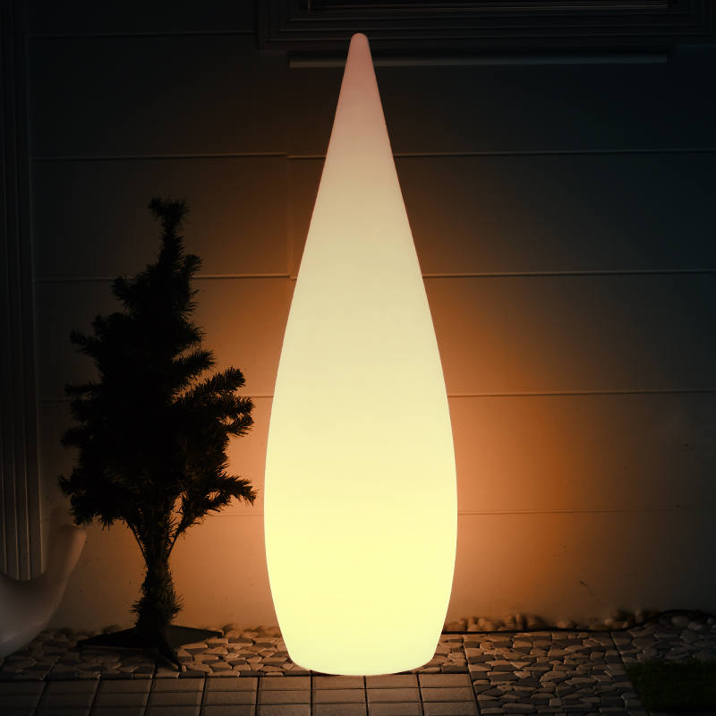 Custom Tall Water Drop Plastic Floor Lamp with RGB LED E27 Bulb