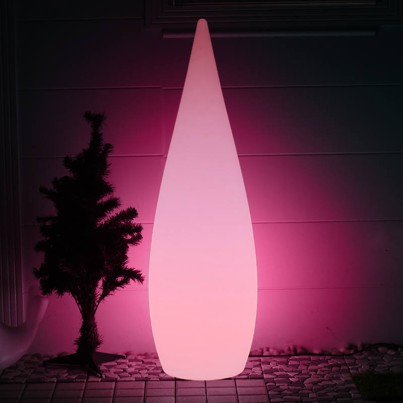 Custom Tall Water Drop Plastic Floor Lamp with RGB LED E27 Bulb