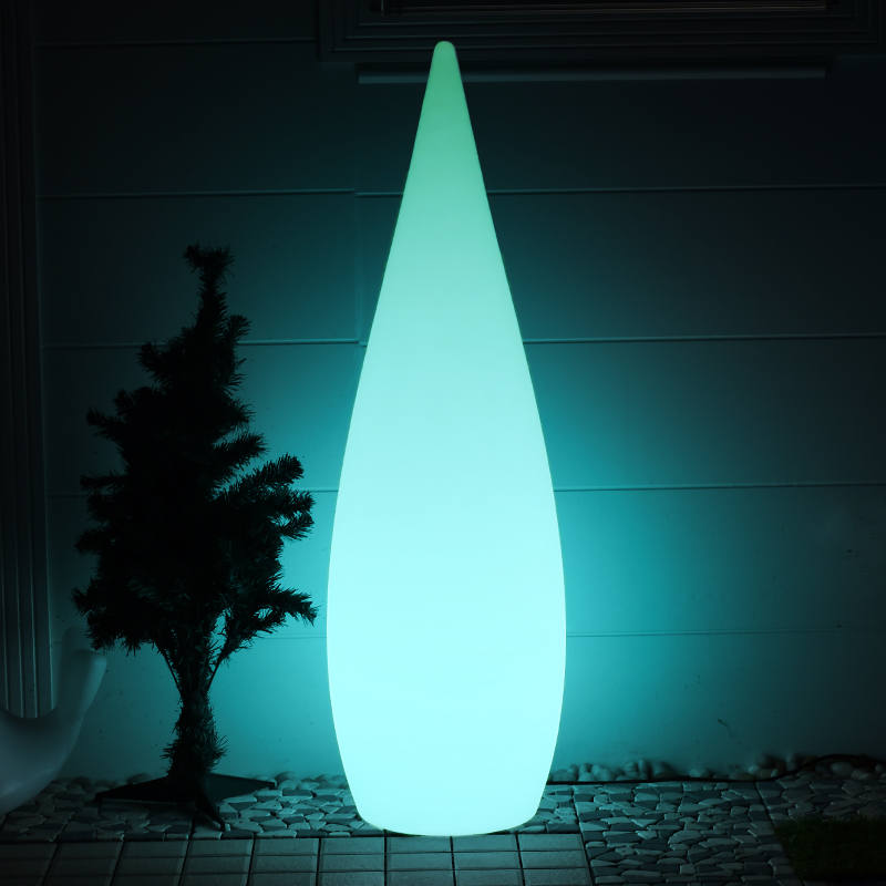 Custom Tall Water Drop Plastic Floor Lamp with RGB LED E27 Bulb