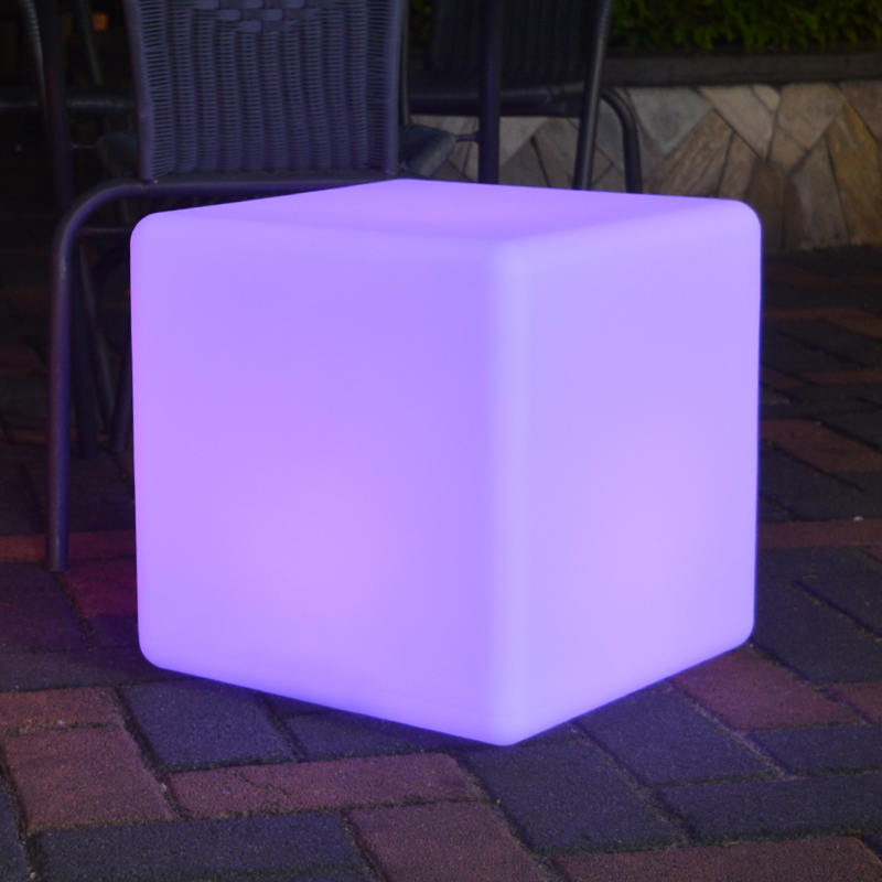 BSCI Factory Custom Size LED Light Seating Cube Floor Lamp