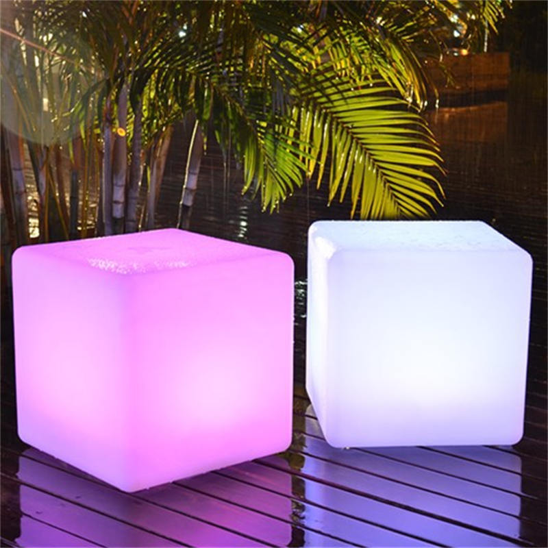 BSCI Factory Custom Size LED Light Seating Cube Floor Lamp