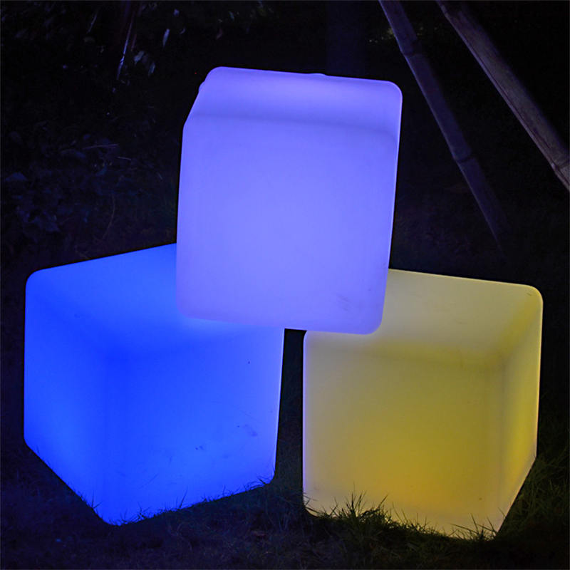 BSCI Factory Custom Size LED Light Seating Cube Floor Lamp