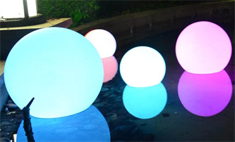 Custom RGB Waterproof Polyethylene LED Ball Light Lamp in Different Sizes