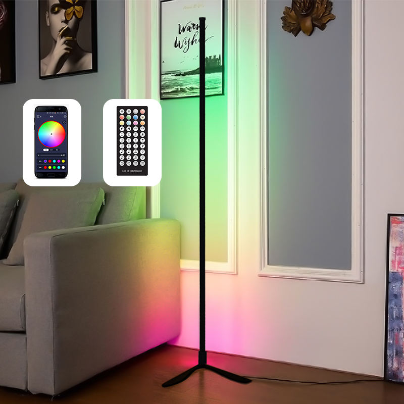 Tuya Smart Google Home Lights App Remote Controlled LED Corner Floor Lamp