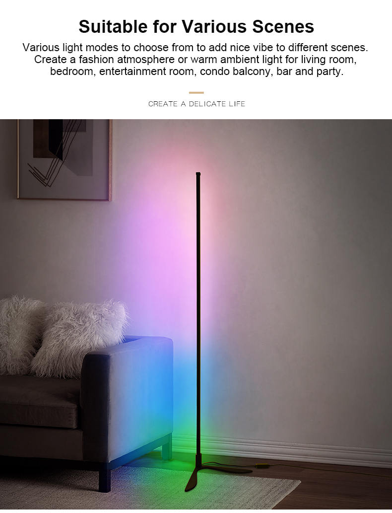 Smart Floor Lamp | Smart Corner Floor Lamp | Remote Control Floor Lamp | Light Venus