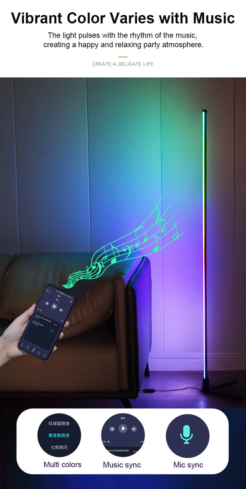 RGB LED Floor Lamp | Smart LED Floor Lamp | Light Venus