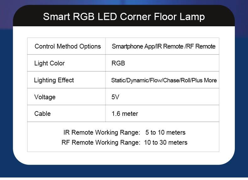 RGB LED Floor Lamp | Smart LED Floor Lamp | Light Venus