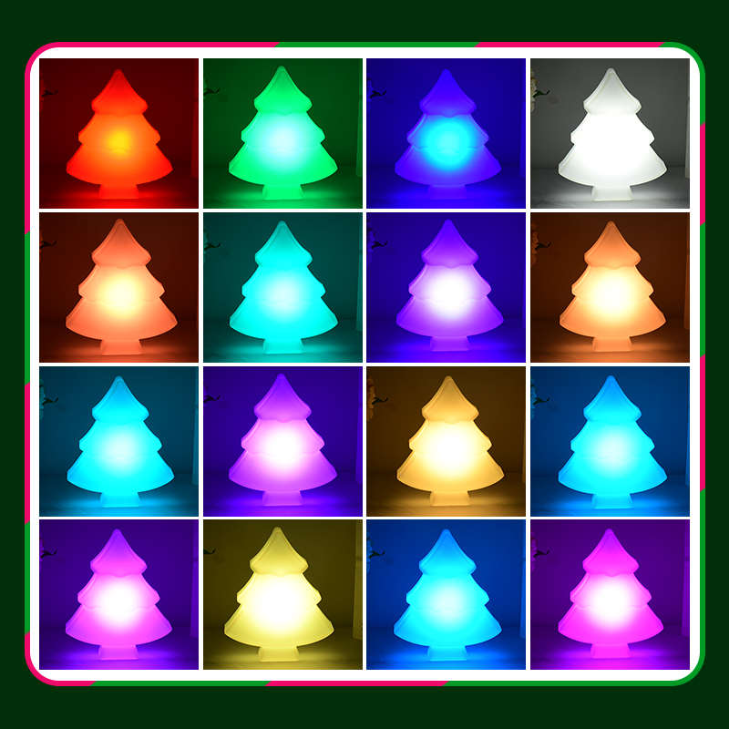 Indoor and Outdoor RGB LED Light Up Christmas Tree Table Lamp
