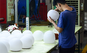Custom Rotomolded Polyethylene RGB LED Ball Lights are in Production
