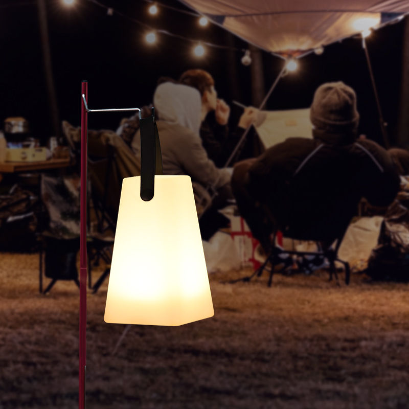 Trapezoid Lantern Portable Cordless LED Table Lamp