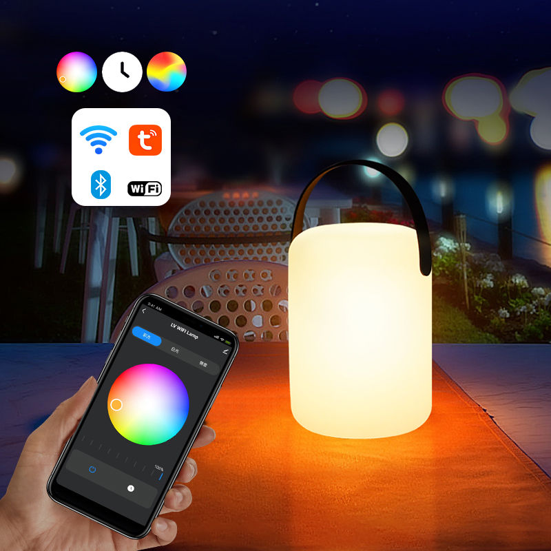 Custom Portable RGBW LED Ambient Bluetooth Tuya Smart Table Lamp