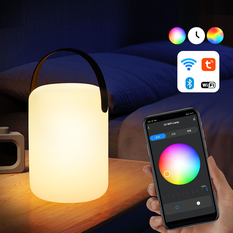 Custom Portable RGBW LED Ambient Bluetooth Tuya Smart Table Lamp