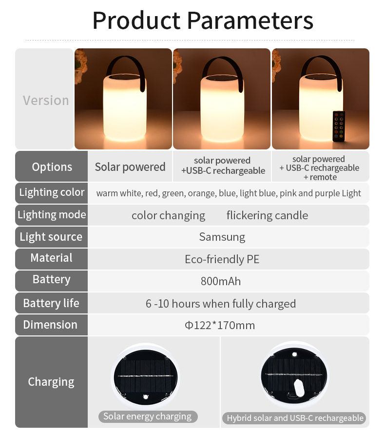 Outdoor Solar Lanterns | Solar Rechargeable Lantern | Solar Lantern Table Lamp - Light Venus