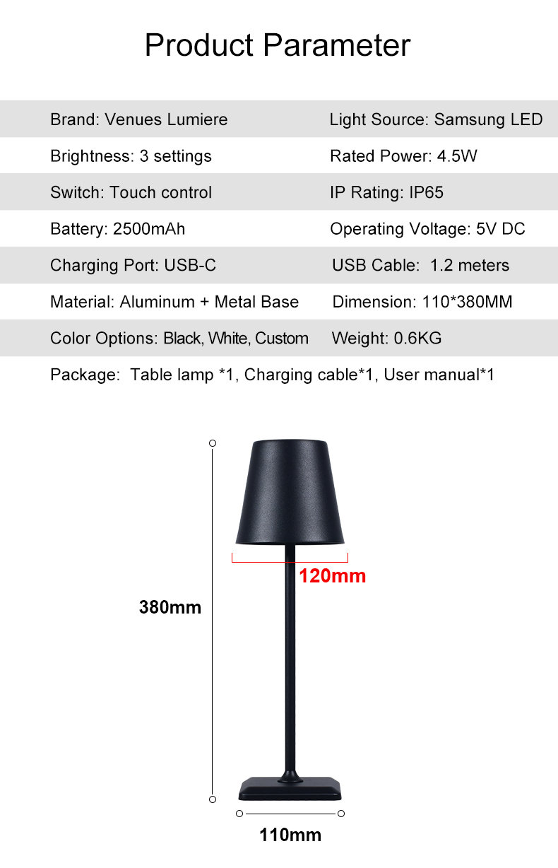 Outdoor Table Lamp | Portable Table Lamp | Table Lamp Wholesale | Light Venus