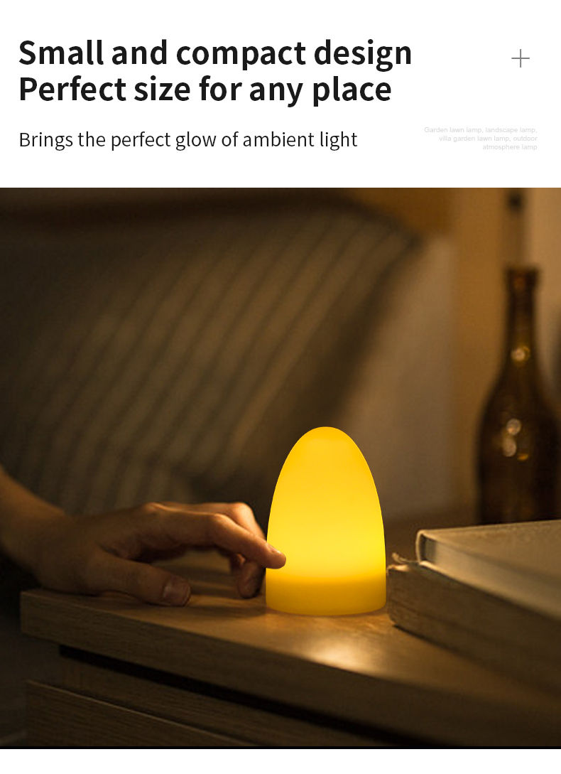 Decorative Egg Shape Cordless LED Mood Light Mini Table Lamp