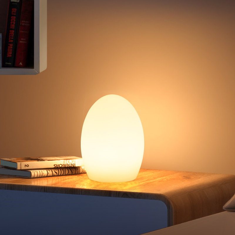 USB Rechargeable Egg Shape RGB LED Color Changing Cordless Table Lamp