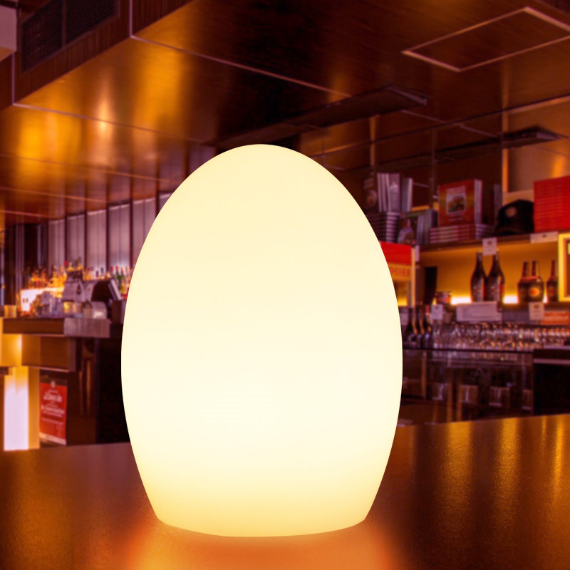 USB Rechargeable Egg Shape RGB LED Color Changing Cordless Table Lamp