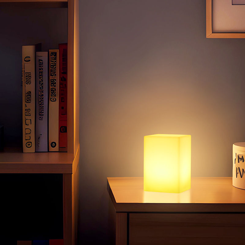 RGB LED Mood Light Rechargeable Cordless Square Table Lamp