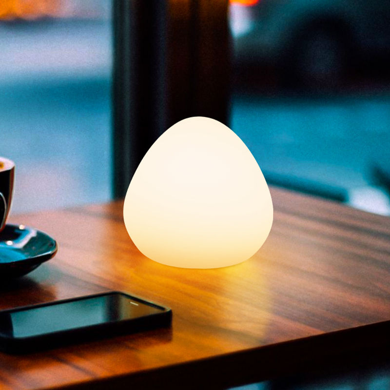 Custom Modern Unique Nut Shape LED Light Cordless Table Lamp