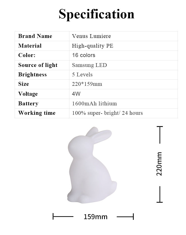 Night Light | LED Night Light | Bunny Night Light | Custom Night Light