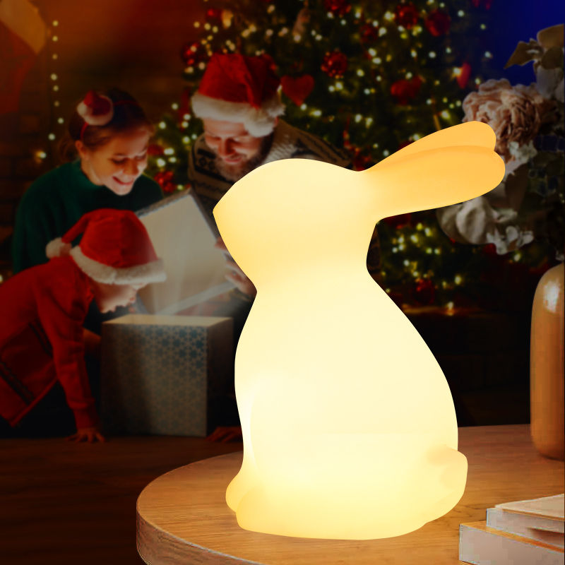 USB Rechargeable Cute Rabbit Cordless LED Table Lamp