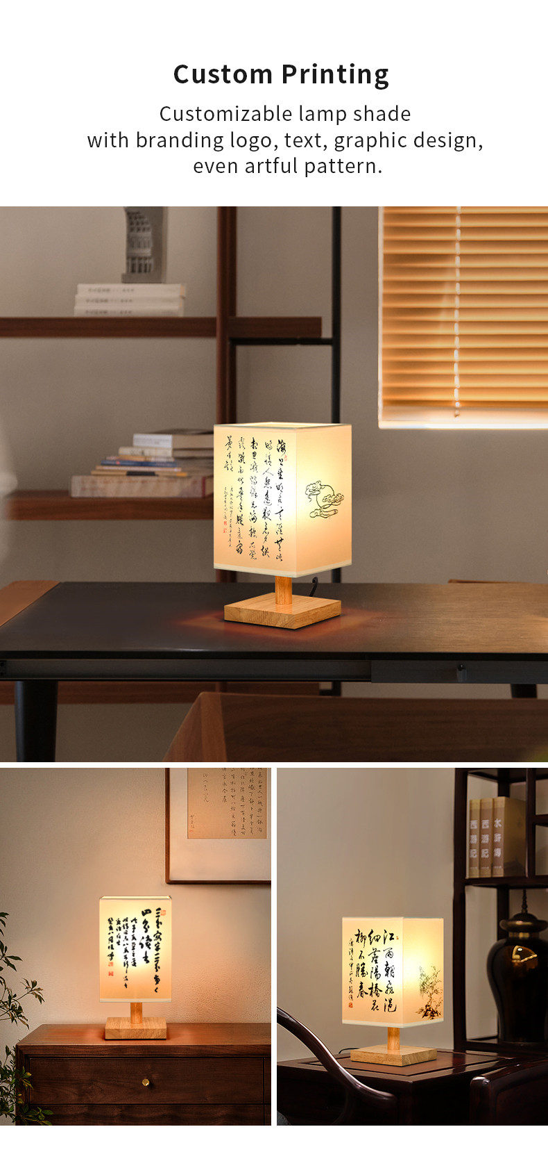 Wooden Table Lamp | Fabric Table Lamp | Light Venus