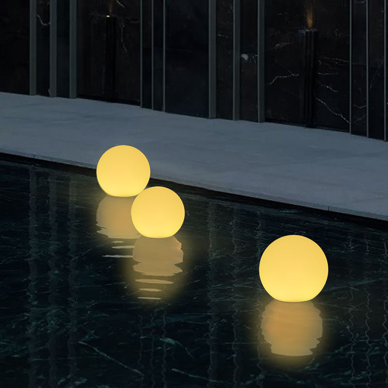 Portable LED Floating Pool Ball Light with Hanging Ring and Remote