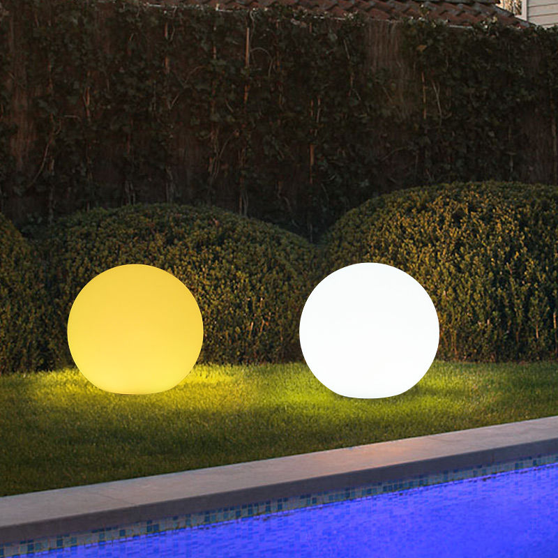 Outdoor Oversized Rotomolded Polyethylene Colorful Led Light Ball Lamp