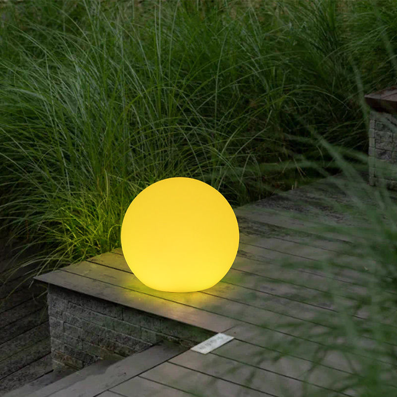 Outdoor Oversized Rotomolded Polyethylene Colorful Led Light Ball Lamp