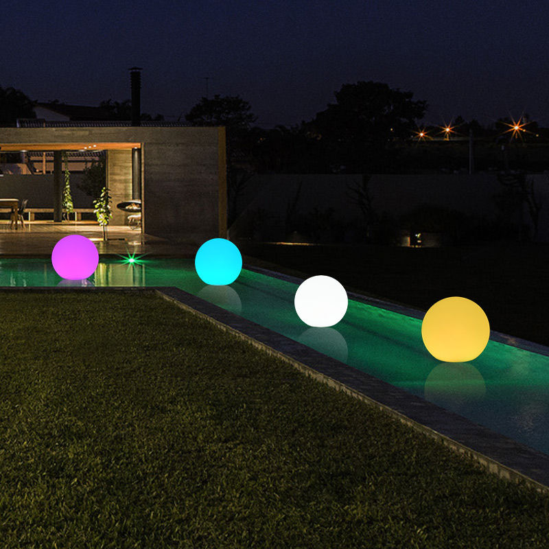 Outdoor Oversized Rotomolded Polyethylene Colorful Led Light Ball Lamp