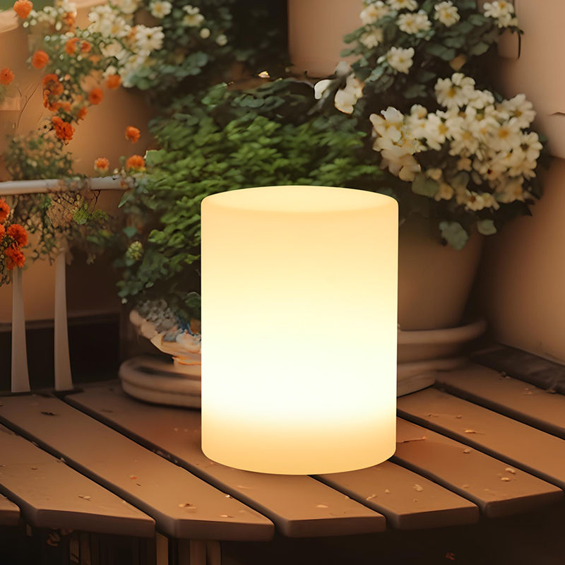 Custom Cordless Cylindrical Shape Polyethylene LED Table Lamp